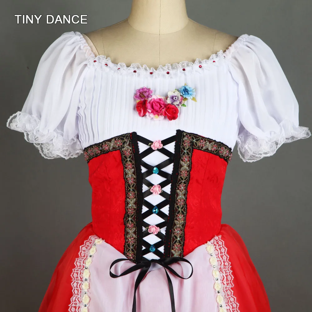 Белое шифоновое платье-пачка с короткими рукавами для балета и танцев Платье