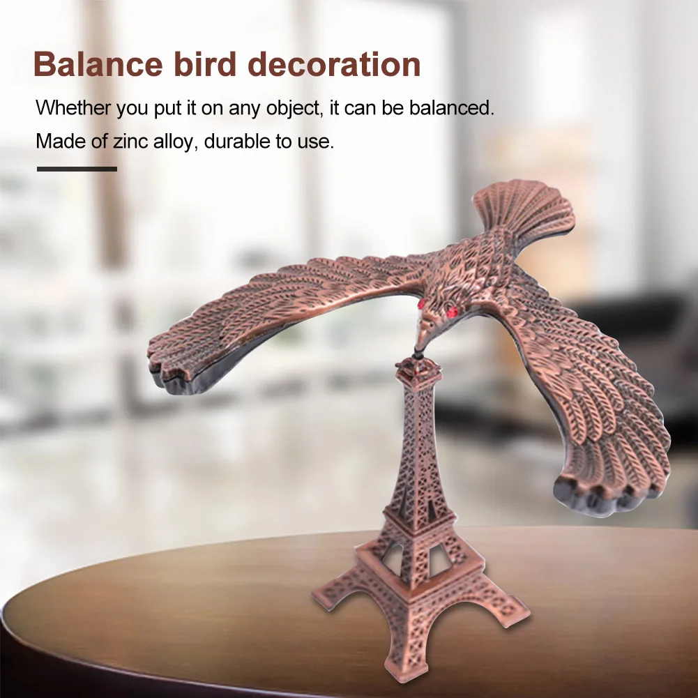 Баланс птица маленькая с башней милая игрушка спальня ремесло Ретро цинковый