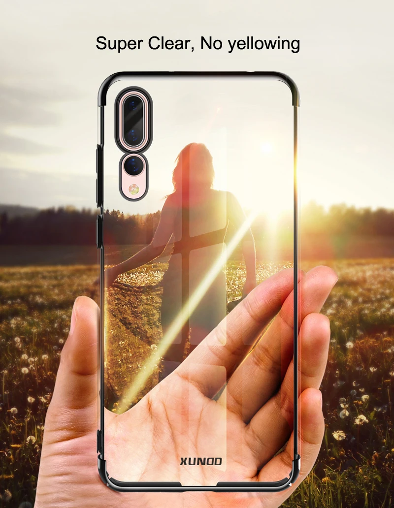 Чехол Xundd для Huawei P20 Pro с кольцом роскошная прозрачная задняя крышка из