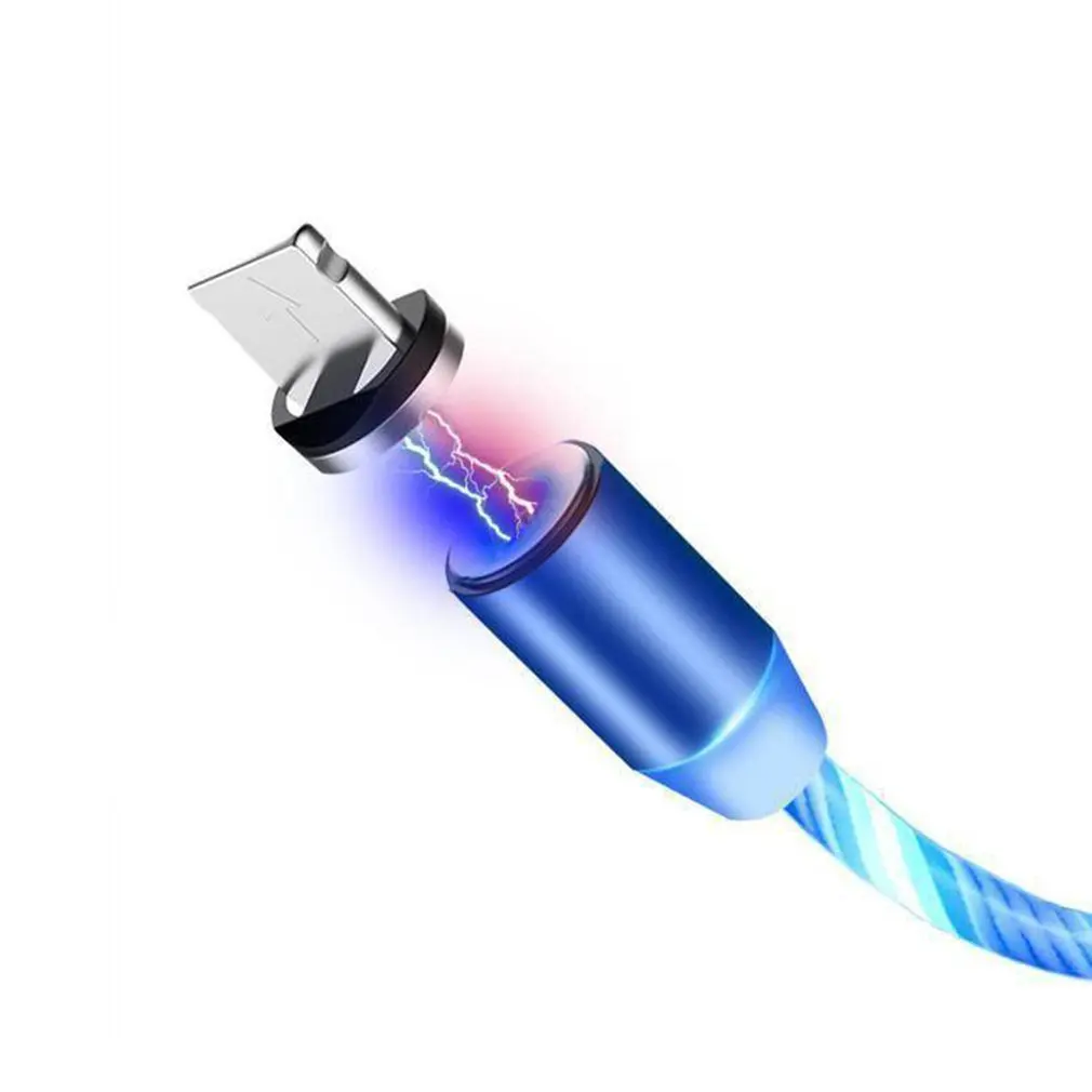 

Круглая магнитная стрелочная головка для передачи данных, Волшебная светящаяся головка для зарядки в ночное время для Android Type-C