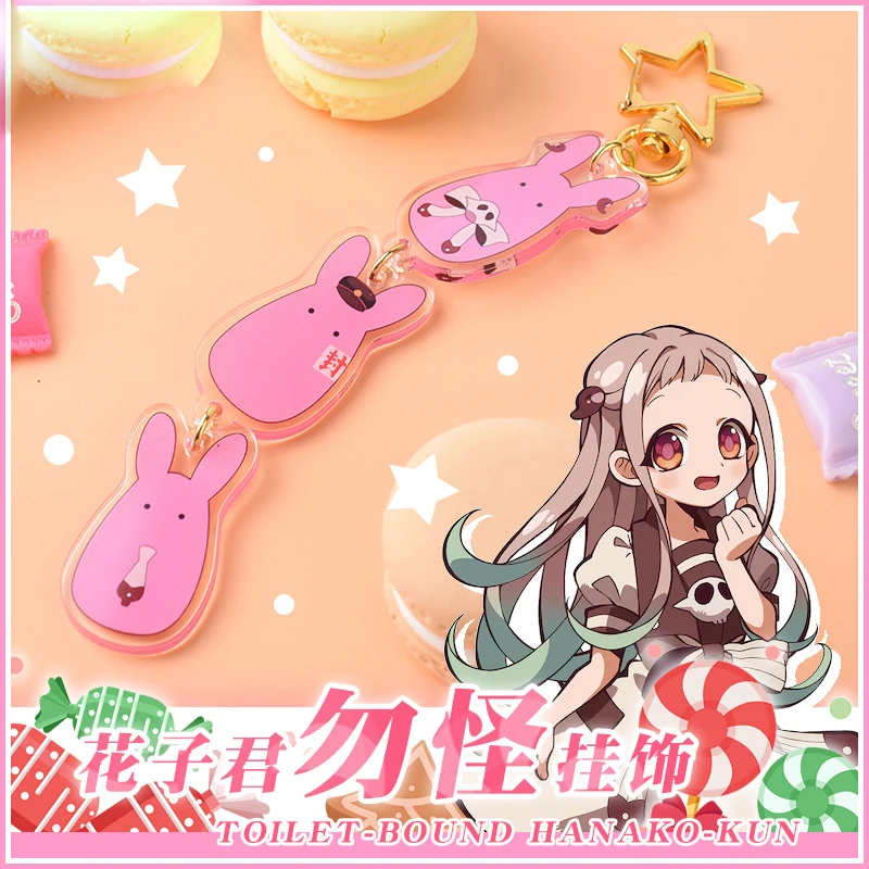 

Anime Toilet-Bound Hanako-kun Jibaku Shounen Hanako kun Cosplay Kawwaii Rabbit Acrylic Figure Keychain Keyring bag Pendant Gifts