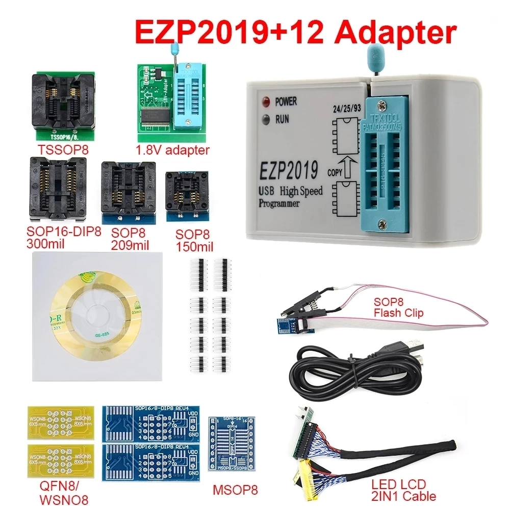 EZP2019 Высокоскоростной USB-программатор SPI EZP 2019 поддержка 24 25 93 EEPROM микросхема