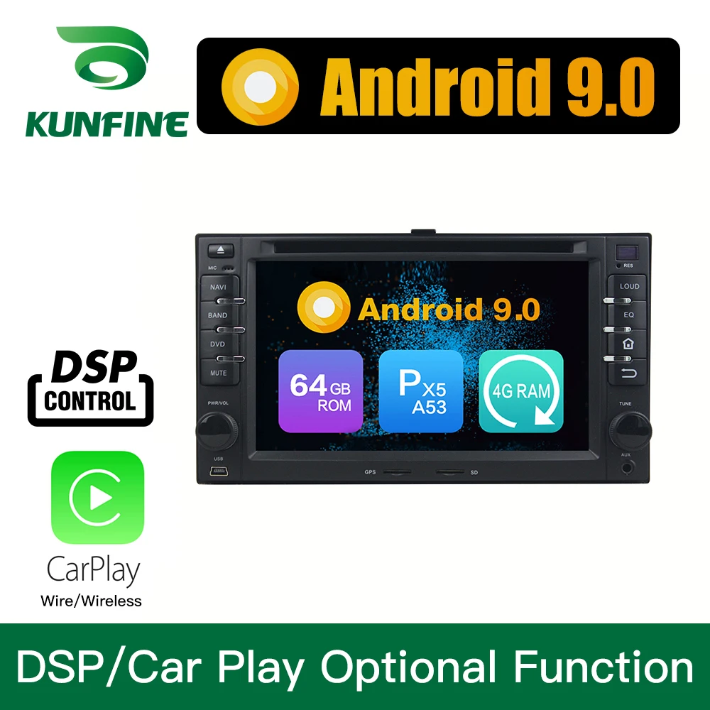 Android 9 0 Восьмиядерный 4 Гб ОЗУ 64 ПЗУ автомобильный DVD GPS мультимедийный плеер