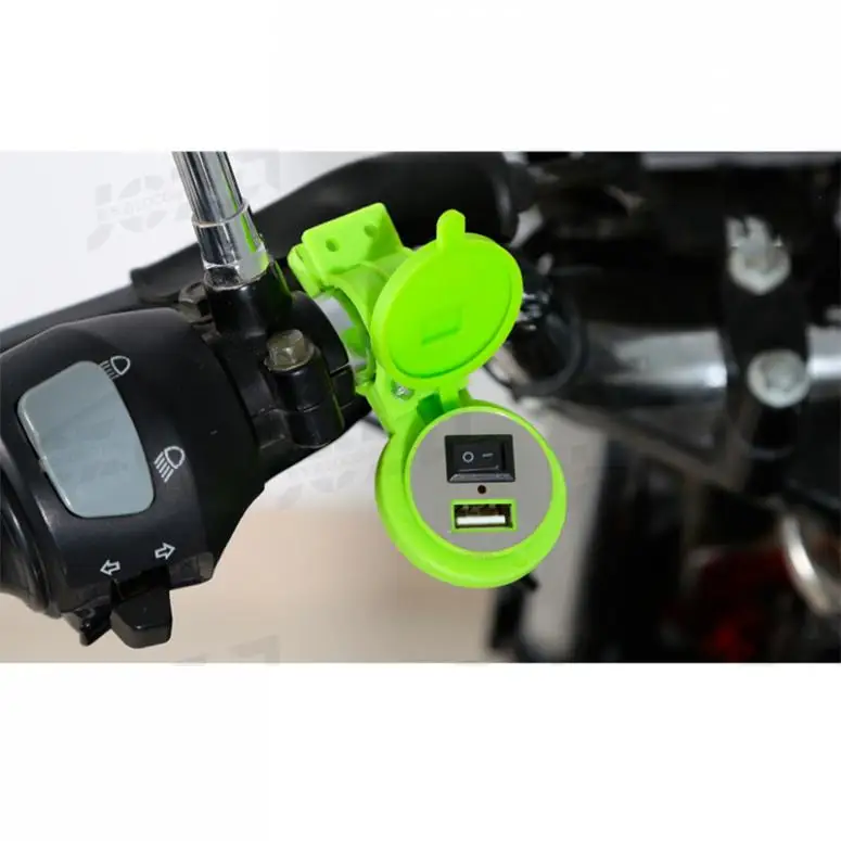 12V водонепроницаемый USB гнездо мотоцикла вилка универсальный переключатель телефона зарядное устройство адаптер