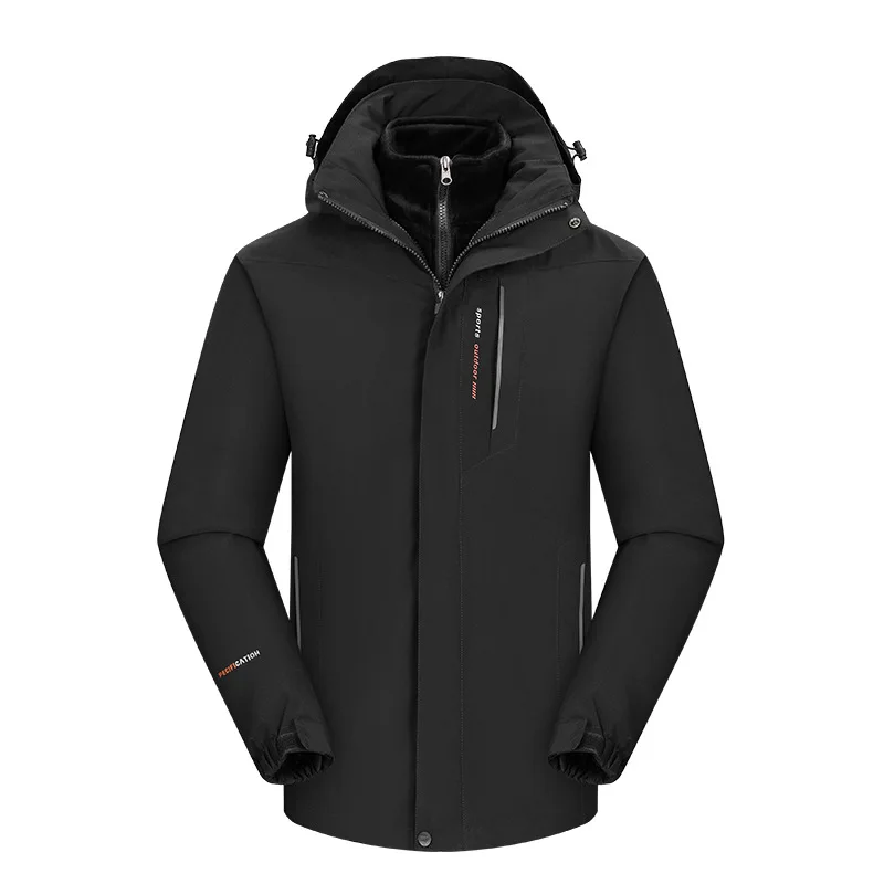 Куртки для мужчин и женщин водонепроницаемые дышащие три в одном из двух частей с