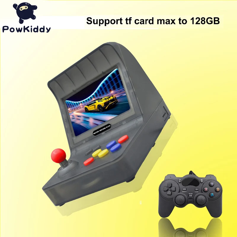 Powkiddy Ретро аркадные FC игры HDMI Ручной игровой геймпад 4 3 дюйма IPS 64bit 3000 видеоигр