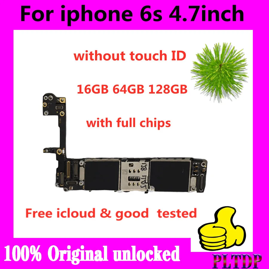 Оригинальная разблокированная материнская плата для iphone SE 6 Plus 6S бесплатный icloud P