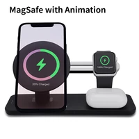 3 in 1 with animation qi fast wireless boost charger stand dock station for pro for iphone 11 xr x for watch