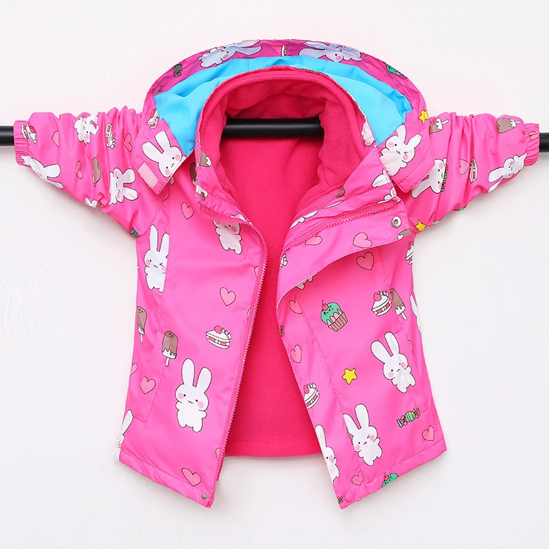 Новинка 2020 теплые флисовые куртки для девочек зимняя и осенняя