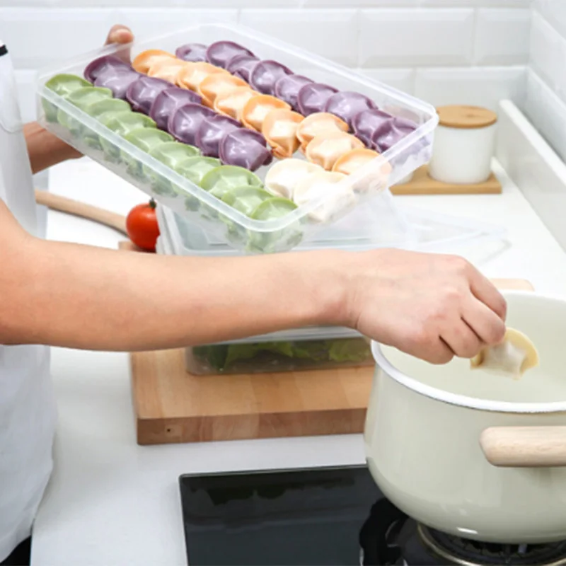 Топ контейнеры для хранения с крышкой поддон продуктов холодильник пельменей
