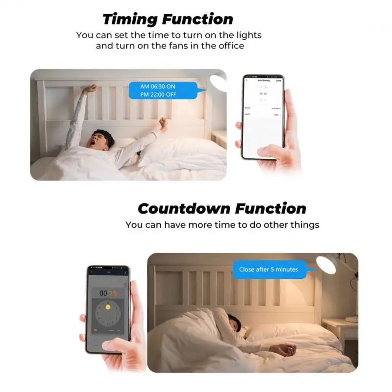 

MINI Wifi Smart Switch 16A 2-way Control Timer Wireless Switches for Tuya Smart Life APP Automation Work With Alexa Google Home