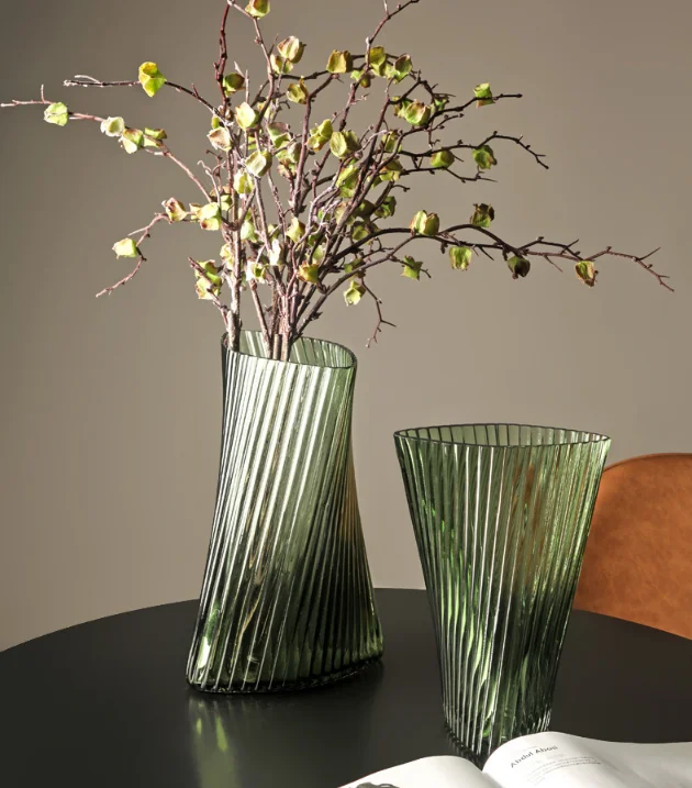 

Tabletop Vase for Home Decoration Plastic Europe Nordic Design Vase for Flower Glass Arts Living Room Decoration Flower Vase