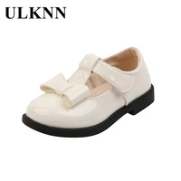 ulknn childrens leather shoes fashion solid color flats spring footwears for girls kids 2022 summer princess party shoes 22 34
