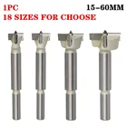 Фреза для кольцевой пилы из карбида вольфрама с круглым хвостовиком, 15-60 мм, сверла Forstner наконечник шарнира, Деревообрабатывающие инструменты, низкая цена, 1 шт.