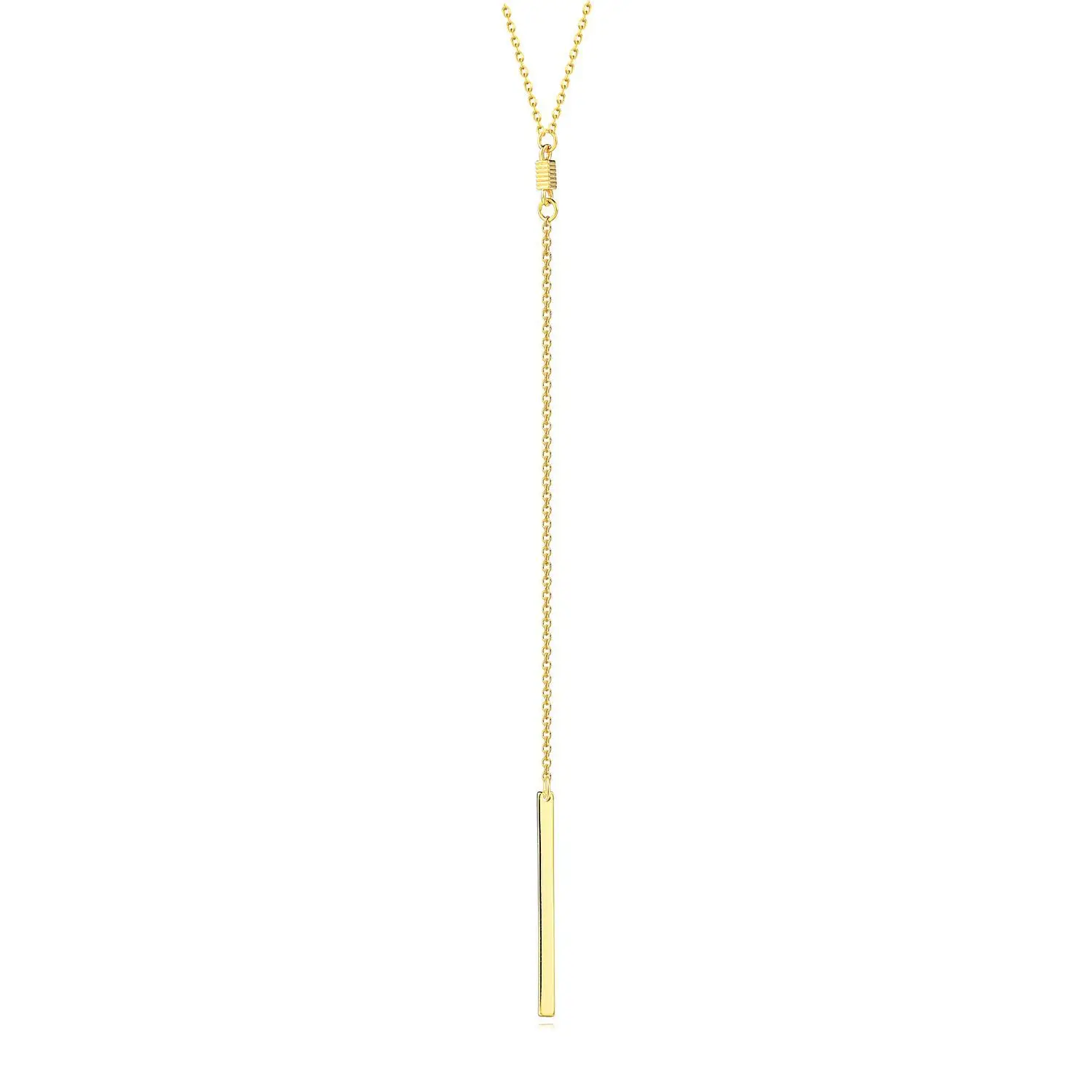 

925 Sterling Silver Color Necklace Jewelry Women Simple Pendant Y Necklace Chain 14k Gold Clavicle Chain Chocker Jewelry Gifts