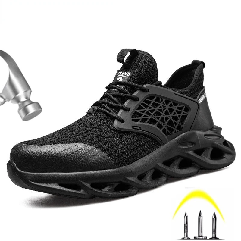 

Male Work Sneakers Men's Safety Shoes Working Boots For Man Steel Toe Cap Shoes Anti-Smashing Work Shoes Dropshipping Protective
