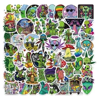 103050pcs psychedelic cool alien graffiti stickers aesthetic laptop skateboard phone waterproof decal sticker packs kid toy