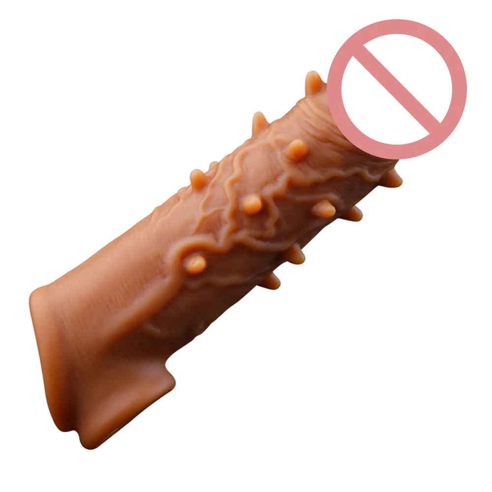 Новинка рукав для пениса Реалистичная кожа пенис удлиняющий Мягкий силикон