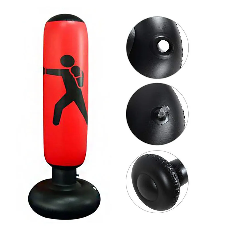 Надувной боксерский мешок из пвх утолщенный столб утяжеленная боксерская