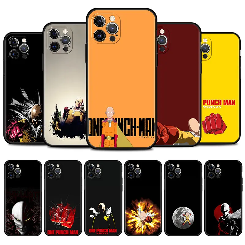 

Bleach One Punch Man Cell Phone Case For IPhone 11 13 7 8 Plus XR 12 Pro Max X 6 XS 12 Mini 5 SE Cover Black Soft Silicone Coque