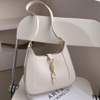 hot sale half moon crossbody shoulder bags for women famous brand designer lock high quality small ladies handbags trends 2021