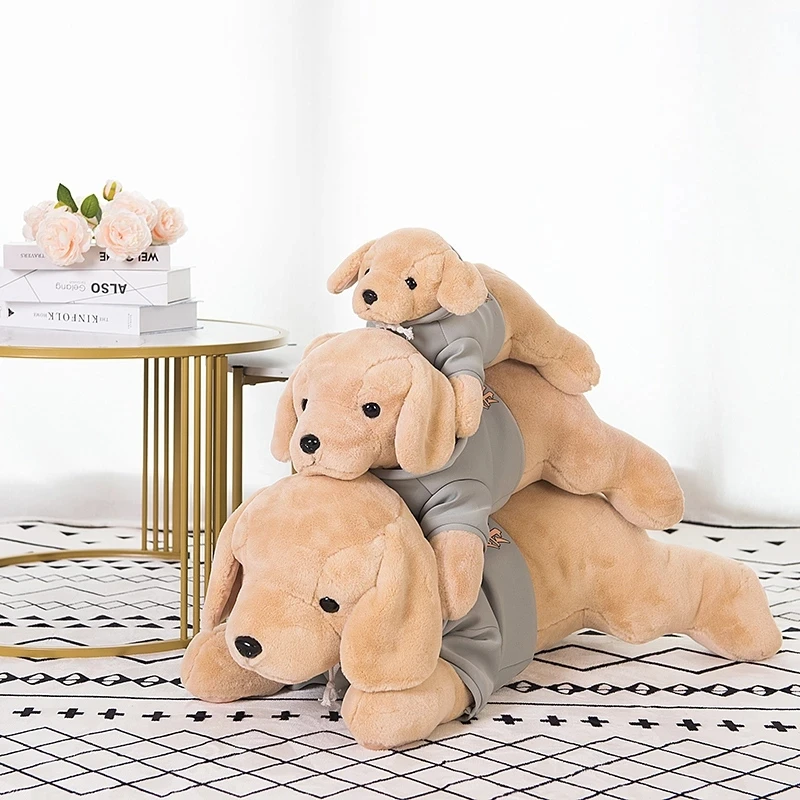 Kawaii Dog Plush Toys Stuffed Animal Puppy Doll Soft Golden Retriever Pillow Gift for Kids Girls Baby images - 6