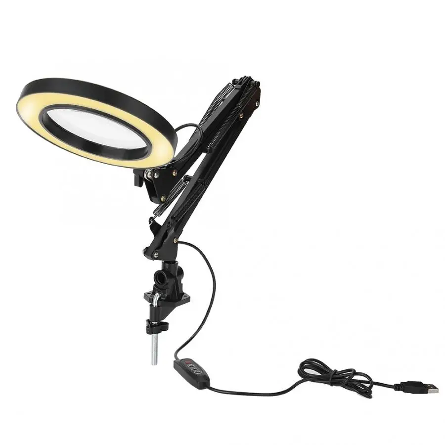 Светодиодная лупа для тату салона с зажимом вращающаяся на 360 °|Аксессуары