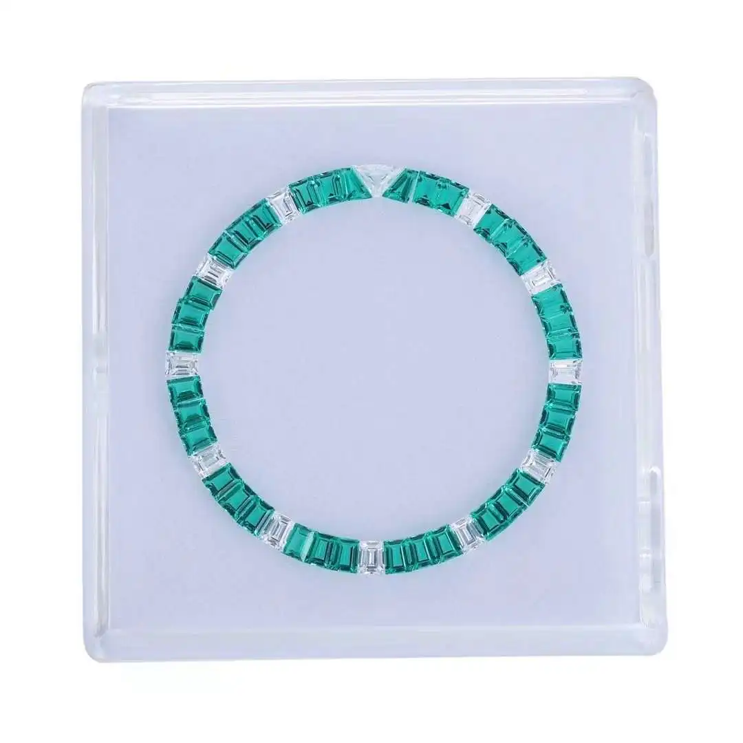 Corundum Green And White Watch Ring Suitable For 40mm Watch Bezel Making