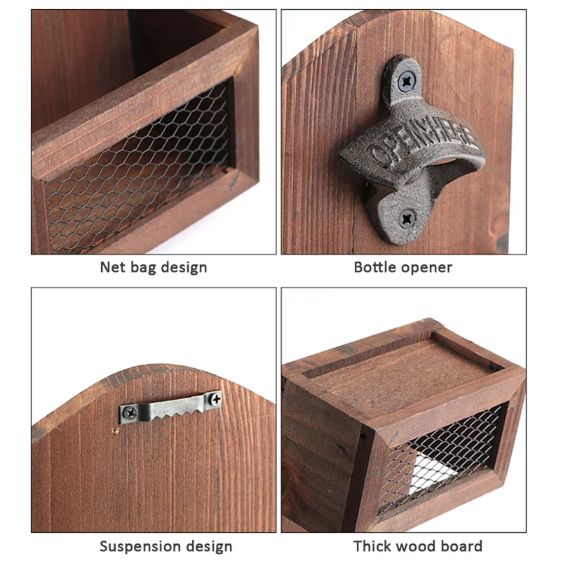 Home Decoration 1Pcs Creativity Vintage Wall Bottle Opener Mounted Bar Kitchen Accessories Beer Glass Cap | Дом и сад