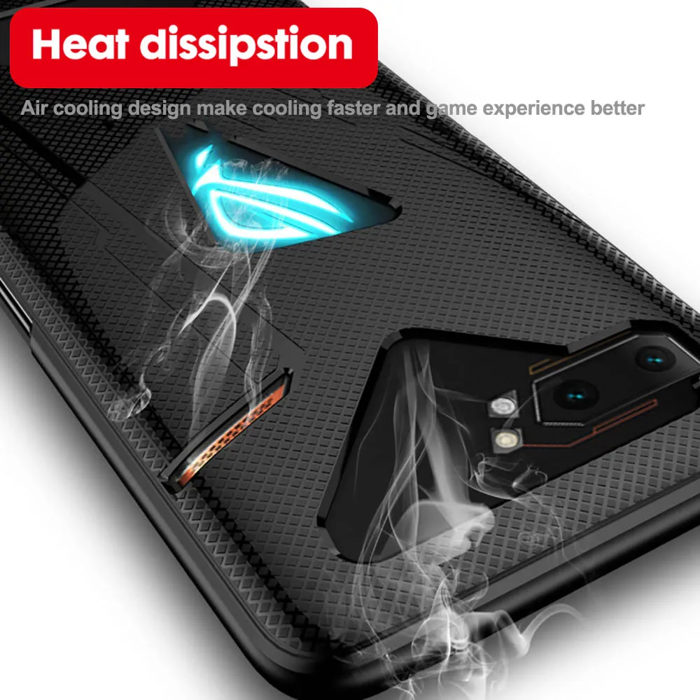 2 в 1 закаленное стекло для Asus ROG Phone II ZS660KL чехол ультра тонкий противоударный чехол для телефона Asus ROG Phone 2 Phone2 чехол