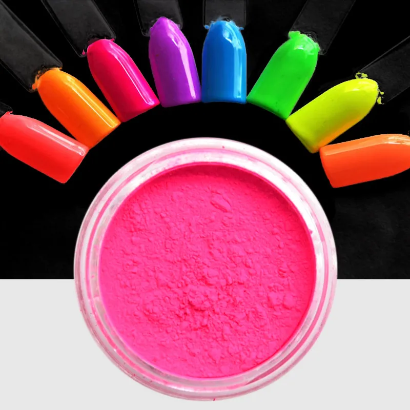 

8 Boxes Pigment Nail Powder, 2020 Colorful Fluorescent color Nail Pigments Dust Nail Glitter Gradient Iridescent Nail Art