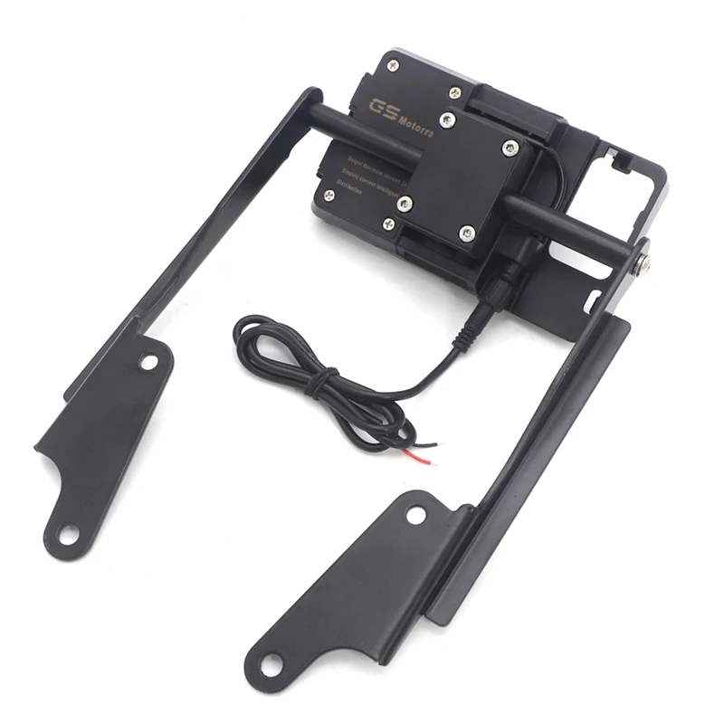 

Motorcycle Phone Mount GPS Navigation Bracket Windshield Holder with Charging Case for Yamaha MT-09 MT09 2016-2019