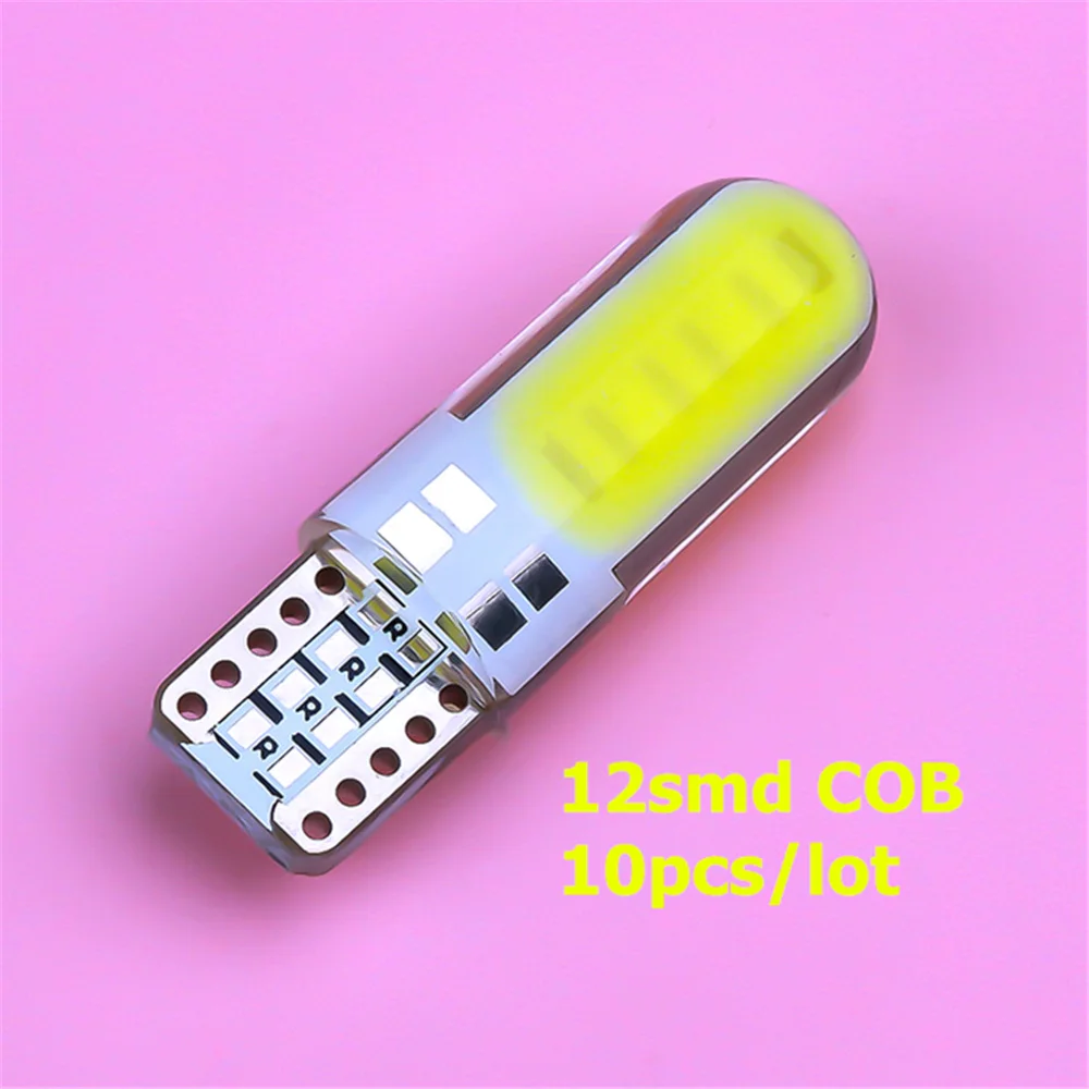 

10 шт. 4/6/12 SMD 6000K T10 Led лампочка для салона автомобиля Canbus без Ошибок T10 белый светодиодный 12V автомобильный боковой клиновый свет, белая лампа