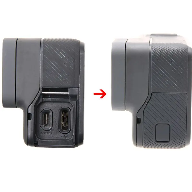 Боковая дверь Зеркало Обложка USB-C Порты и разъёмы боковой протектор Замена для GoPro HERO 5/6/7 черный УФ-фильтр для объектива для ремонта Запчасти аксессуары
