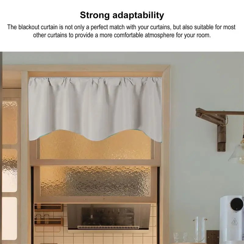 Hanging Windows Valance Classic Blackout Window Curtain Elegant Pocket Scalloped Drapes For Home Living Room | Дом и сад