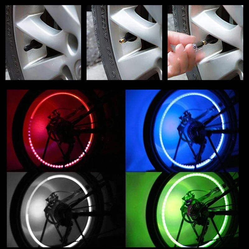 Светильник для велосипеда со светодиодной вспышкой колпачок колесного клапана