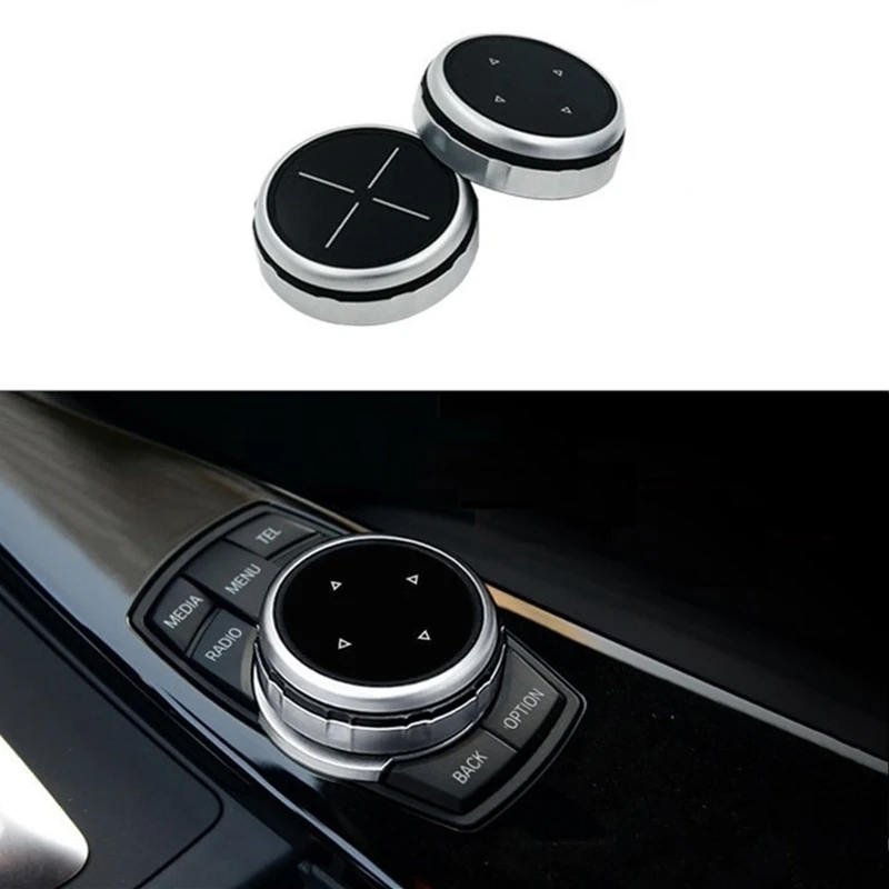 

Алюминиевая кнопка управления для мультимедиа, крышка для BMW 1 2 4 3 5 Series X1 X3 X5 X6 GT iDrive F30 E90 E92 E60 E61, автомобильный Стайлинг