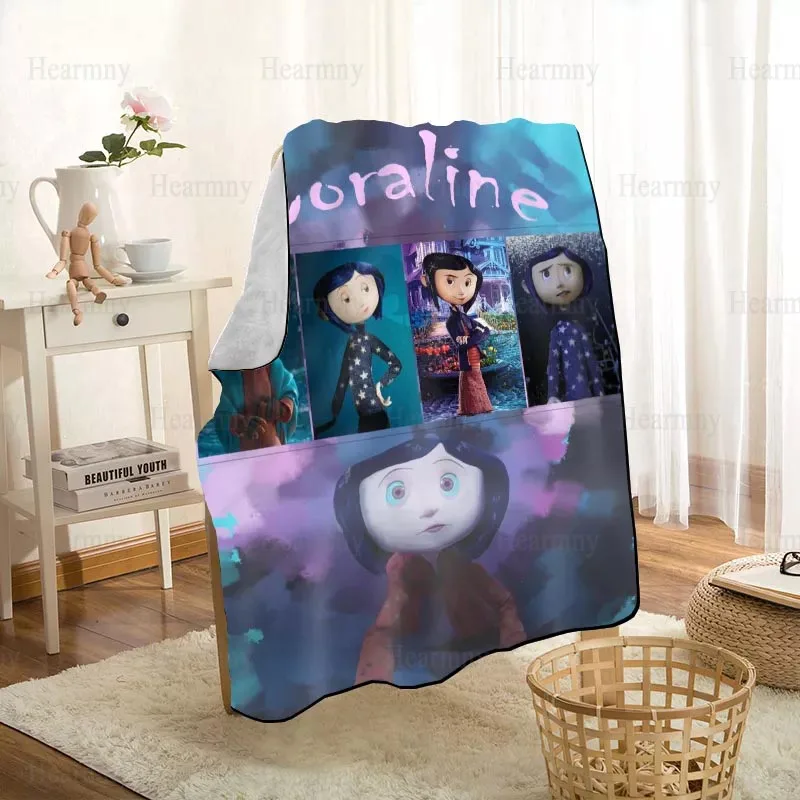 

HEARMNY Coraline Girl Blanket Super Soft Warm Microfiber Fabric Blanket For Couch Throw Travel Adult Blanket
