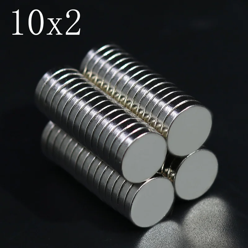 

Hot Sale 10/20/50/100PCS 10x2 Neodymium Magnet 10mm X 2mm N35 NdFeB Round Super Strong Magnet