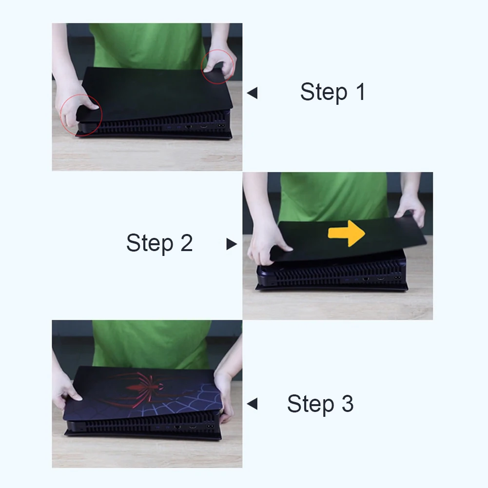 

2021 Shell Plate Game Console Replacement Plastic Parts Game Protective Outer Casing Removable for PlayStation 5