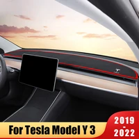 for tesla model 3 y 2021 2022 model 3 2019 2020 car dashboard cover mat sun shade pad carpets rug protector interior accessories