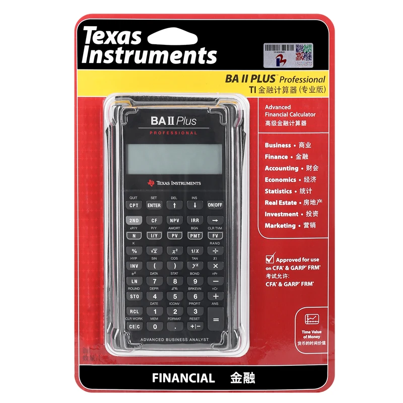 Ti BAII Plus Профессиональный CFA 10 цифр Led Calculatrice Calculadora Financial calculation студентов Financial Calculator