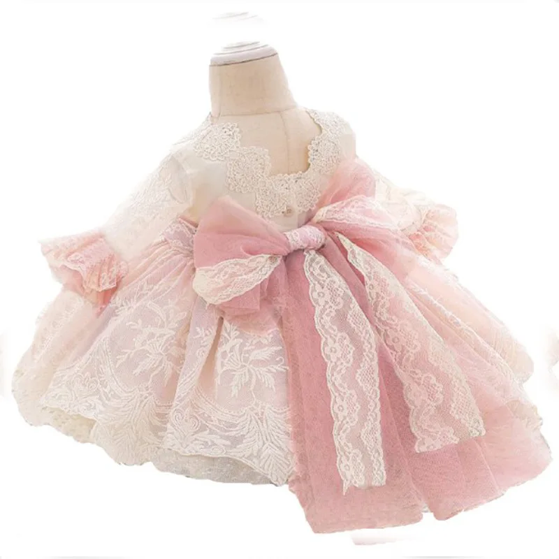 

Рождественский новогодний костюм для детей, кружевные платья-пачки для маленьких девочек, вечернее платье на день рождения, наряд для мален...