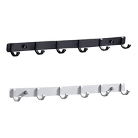 Bathroom Hardware Set Space Aluminum Bathroom Hanger Black Hook Wall Mount Aluminum Coat Hook Bathroom Robe Hooks Hat Rack