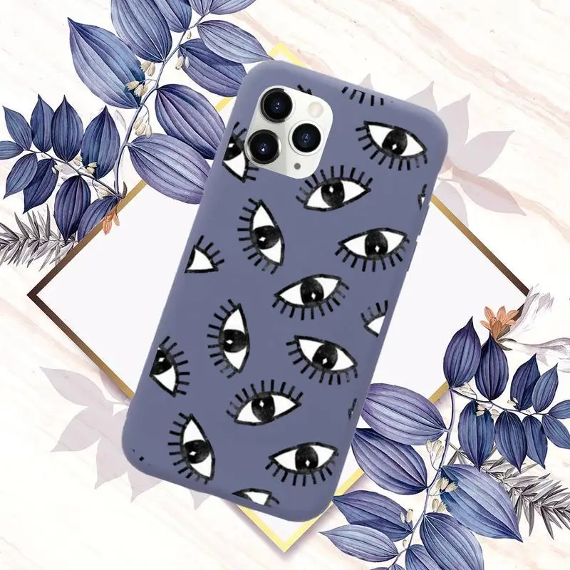 

Funny Cute Eyes Novelty Phone Case Candy Color for iPhone 11 12 mini pro XS MAX 8 7 6 6S Plus X SE 2020 XR