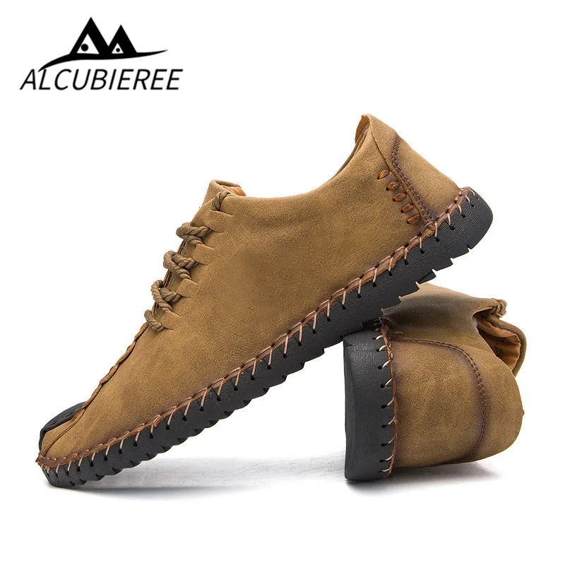 Туфли мужские кожаные ручной работы модная повседневная Уличная