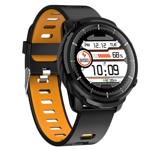 silicone strap orang L3 Смарт-часы водонепроницаемые женские и мужские умные часы с круглым экраном сердечного ритма шагомер вызов сообщение напоминание Интеллектуальный трекер активности - Цвет: silicone strap orang
