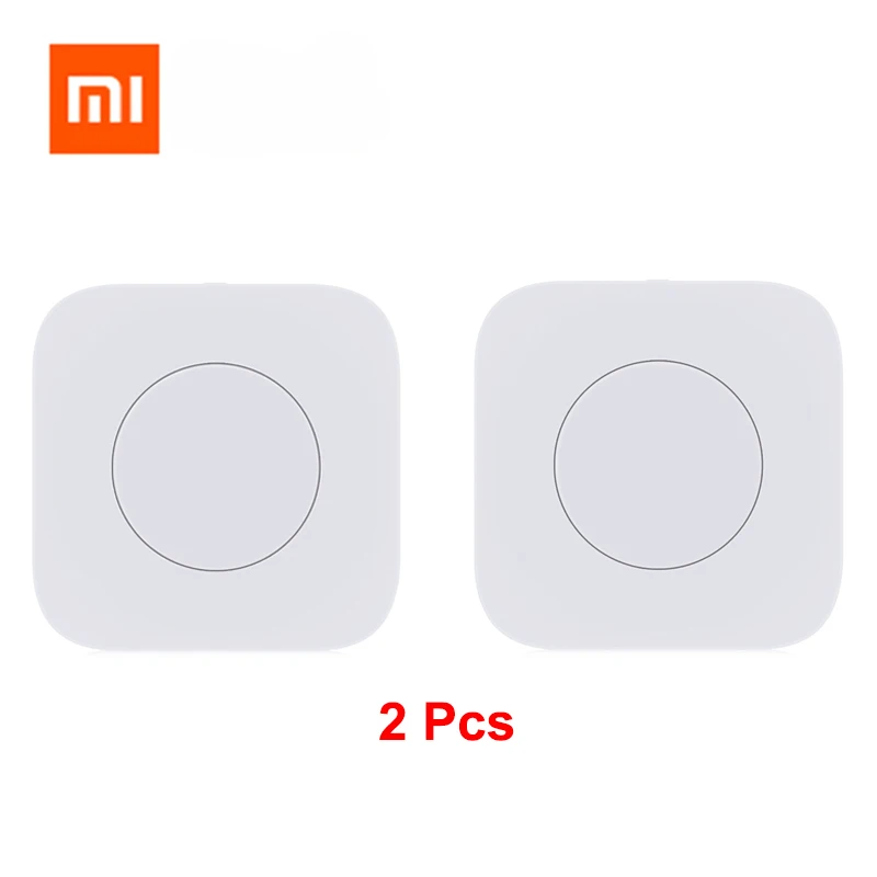 2pcs wireless switch Умный беспроводной переключатель Xiaomi Aqara, умный пульт дистанционного управления одним ключом, интеллектуальное приложение MiJia, приложение для домашней безопасности, управление приложением - Цвет: 2pcs wireless switch