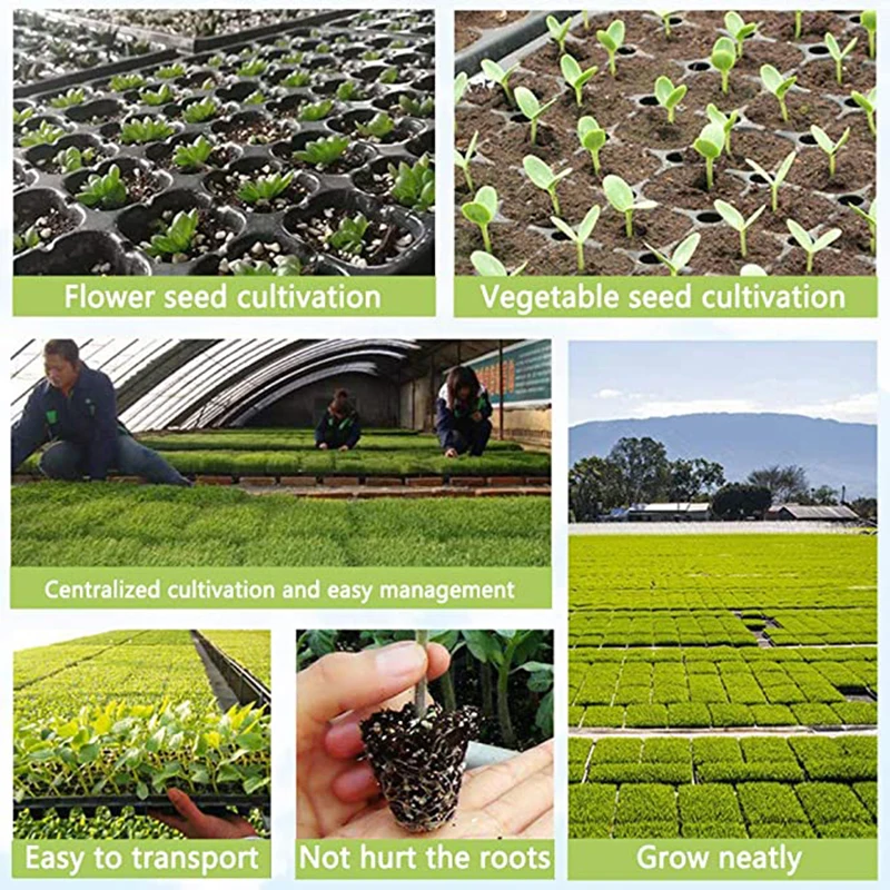 21/32/50/72/105/128/200 Holes Cells Seeding Tray Plastic Nursery Grow Box Seed Sowing Flats Garden Greenhouse Tools Plant Flower