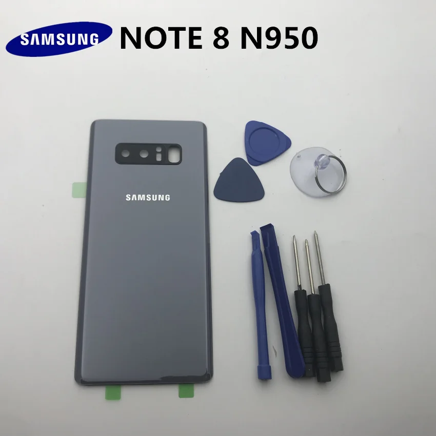 Замена NOTE8 оригинальная задняя панель Батарея стекло задняя дверь Крышка для samsung Galaxy NOTE 8 N950 N950F+ инструмент